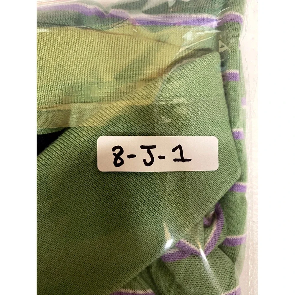 Polo Golf Ralph Lauren Polo Shirt Mens XL Green Purple Striped Performance